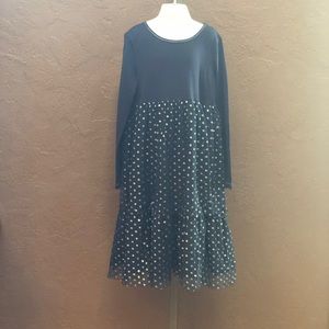 Hanna Anderson navy blue tulle dress